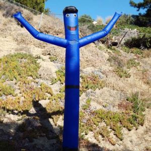 15' Blue airpuppet w/ hat
